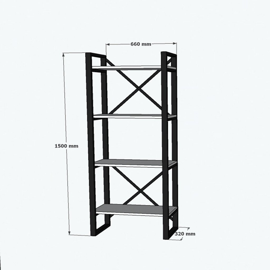 Riiul Alaro Sapphire, must hind ja info | Riiulid | kaup24.ee