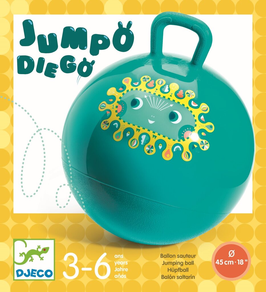 Hüppepall - Jumpo Diego, Djeco DJ00181 цена и информация | Mänguasjad (vesi, rand ja liiv) | kaup24.ee
