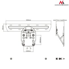 MACLEAN MC-806 цена и информация | Кронштейны и крепления для телевизоров | kaup24.ee