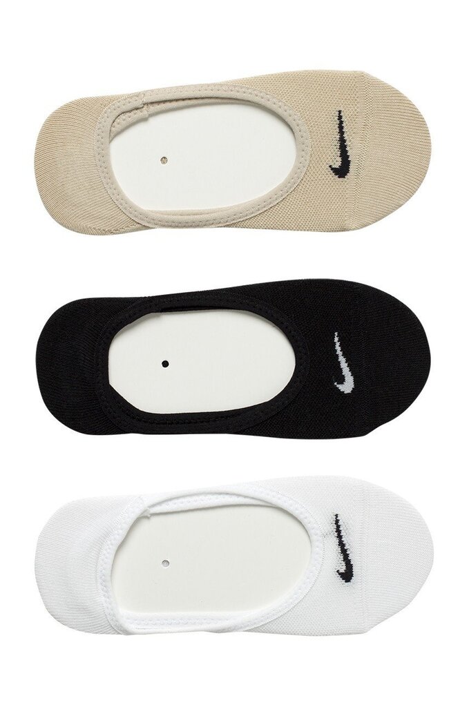 Naiste sokid Nike, 3 tk, valge/must/helepruun hind ja info | Naiste sokid | kaup24.ee