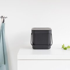 Brabantia Sort & Go toidujäätmete konteiner, 6 l цена и информация | Мусорные ящики с креплением на двери | kaup24.ee