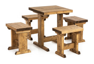 Садовый стол и 4 скамейки цена и информация | Комплекты уличной мебели | kaup24.ee