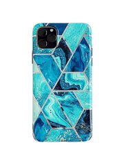 Силиконовый чехол Fusion Geometric Marble Case для Apple iPhone 12 Mini, зеленый цена и информация | Чехлы для телефонов | kaup24.ee