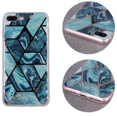 Силиконовый чехол Fusion Geometric Marble Case для Apple iPhone 12 Maxi, зеленый цена и информация | Чехлы для телефонов | kaup24.ee