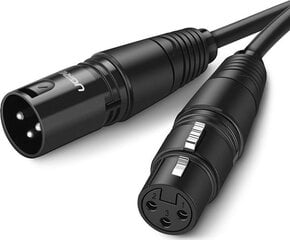 UGREEN XLR kuni XLR isane kaabel, 5 m, must, AV130 hind ja info | Kaablid ja juhtmed | kaup24.ee