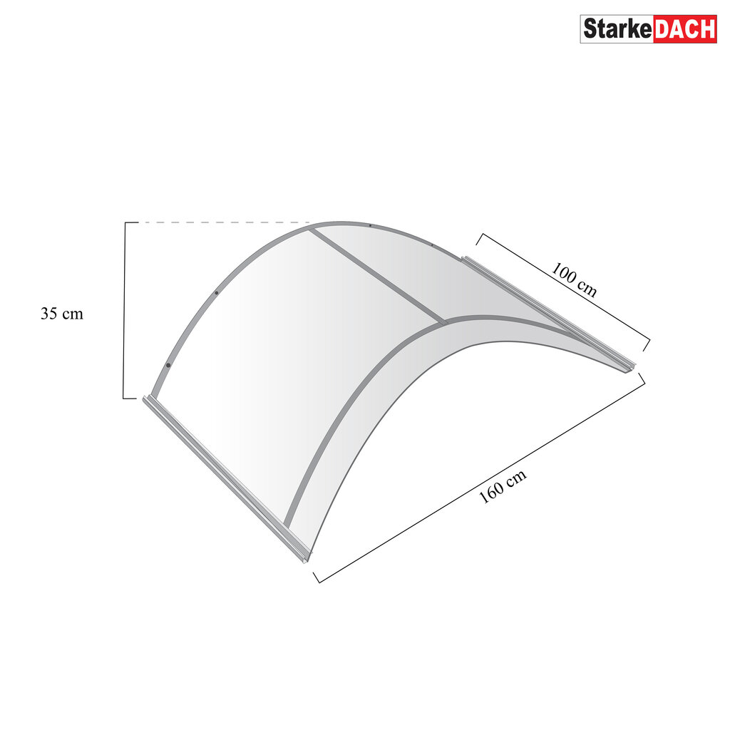 Varikatus STARKEDACH ARCH hind ja info | Ukse varikatused | kaup24.ee