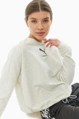 Naiste vabaajapluus Puma Nu-tility Crew Sweat 58137819, valge цена и информация | Женские толстовки | kaup24.ee