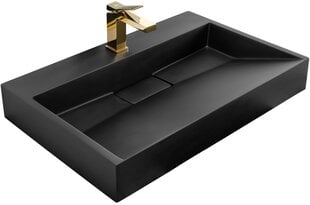 Valamu REA Goya Black mat 70 cm hind ja info | Kraanikausid, valamud | kaup24.ee
