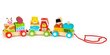 Puidust mängurong puidust klotsidega EcoToys, 20 tk hind ja info | Imikute mänguasjad | kaup24.ee