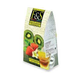 Цейлонский зеленый чай F&S Strawberry & Kiwi Green tea, 100г цена и информация | Чай | kaup24.ee