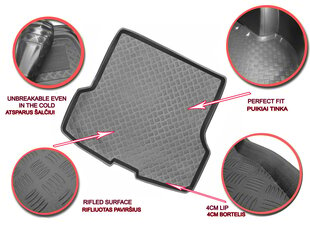 Коврик в багажник Skoda Rapid (with niches) 2012-2019 /28033 цена и информация | Коврики в багажник | kaup24.ee
