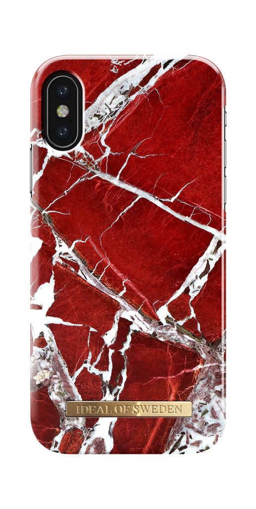 Telefoniümbris IDeal of Sweden iPhone X/Xs, Scarlet Red Marble hind ja info | Telefoni kaaned, ümbrised | kaup24.ee