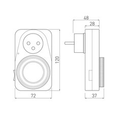 PTO programmeeritav taimer, valge, PC-MECH24-00 цена и информация | Сенсорика | kaup24.ee