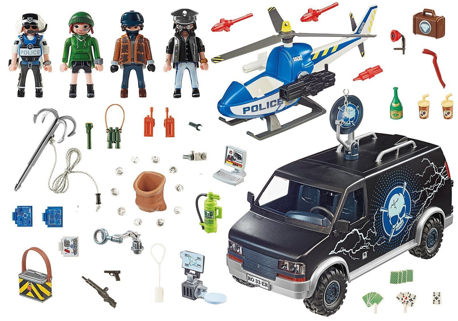 70575 PLAYMOBIL® City Action, Politseimissioon helikopteriga цена и информация | Klotsid ja konstruktorid | kaup24.ee