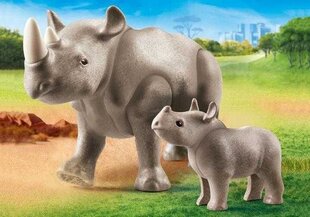 70357 PLAYMOBIL® Family Fun Носорог с ребенком цена и информация | Конструкторы и кубики | kaup24.ee
