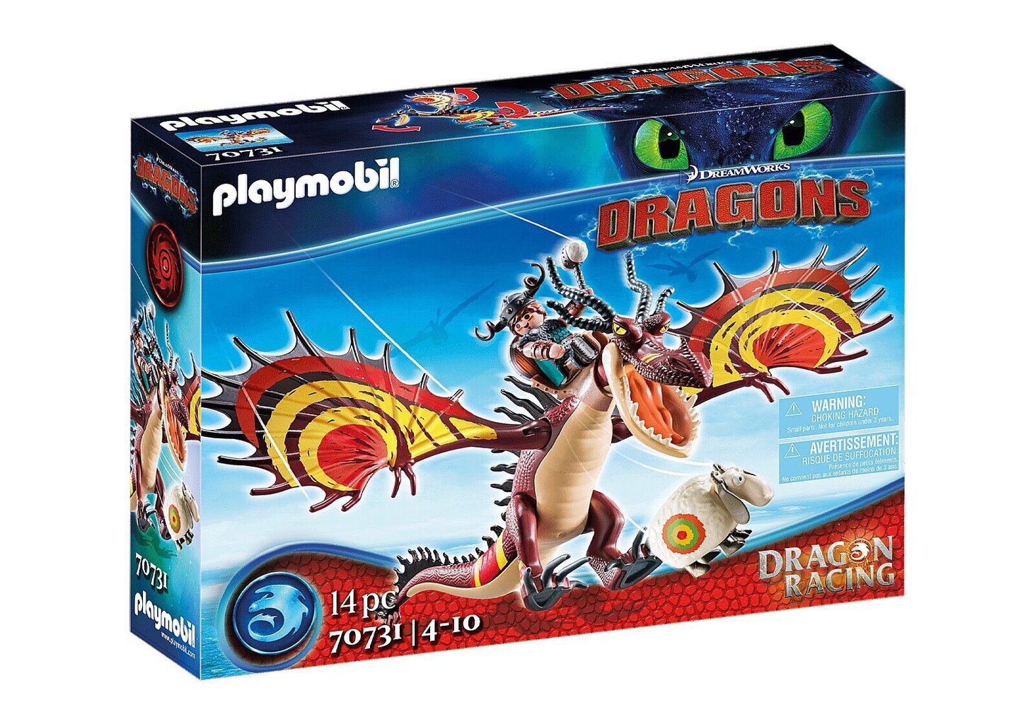 70731 PLAYMOBIL® Dragons Draakoni võistlus: Snotlout ja Hookfang цена и информация | Klotsid ja konstruktorid | kaup24.ee