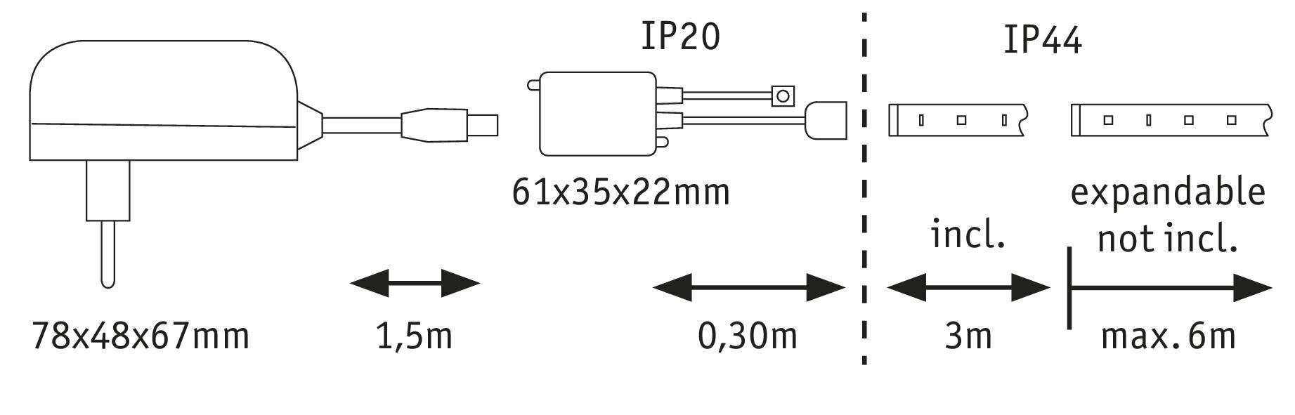 Paulmann LED Tunable IP44 riba komplekt 3m 79877 hind ja info | LED ribad | kaup24.ee