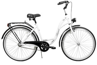 Linnaratas AZIMUT City Lux 26" 2021, valge/must цена и информация | Велосипеды | kaup24.ee