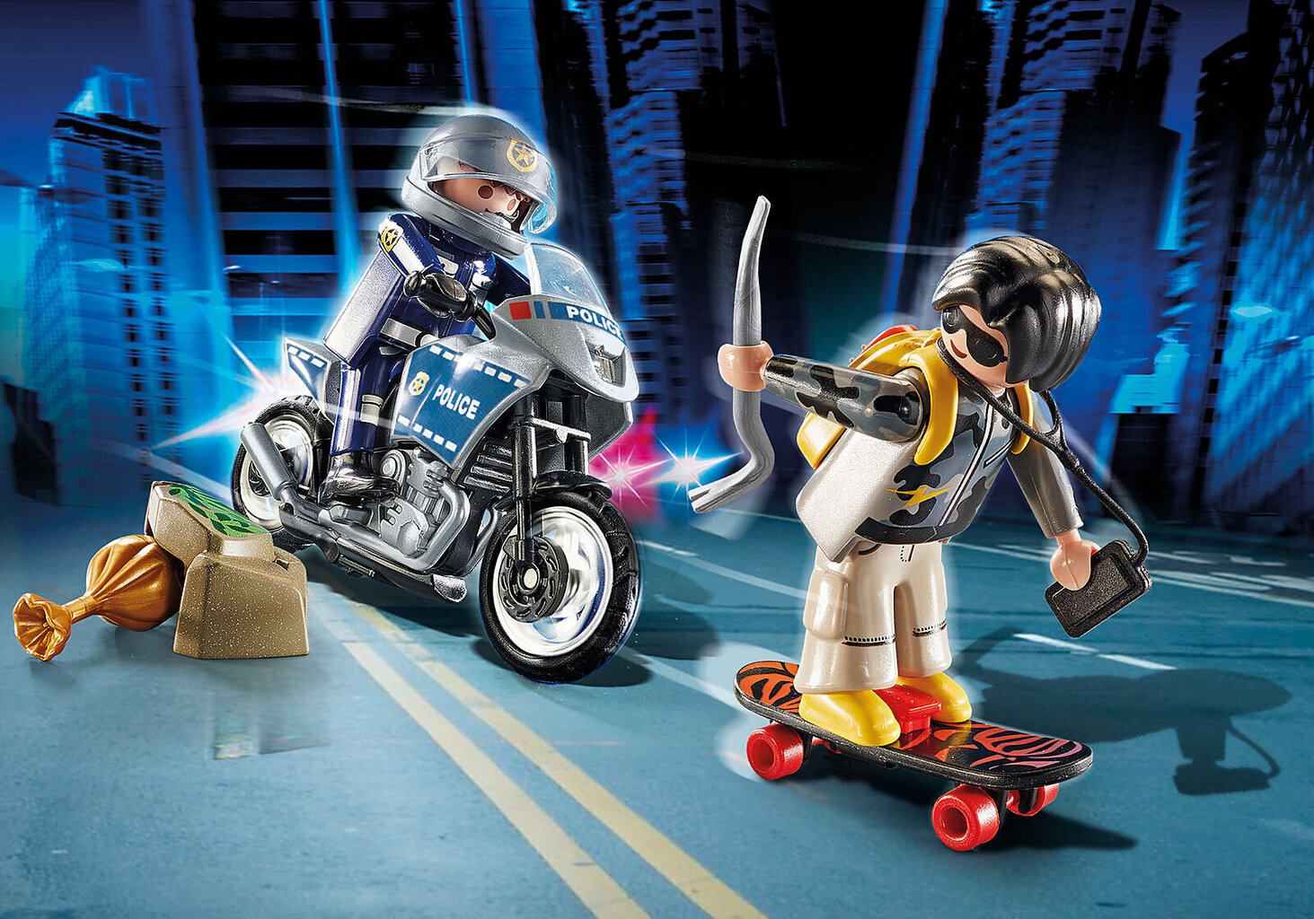 70502 PLAYMOBIL® City Action Politsei missioon mootorrattaga hind ja info | Klotsid ja konstruktorid | kaup24.ee