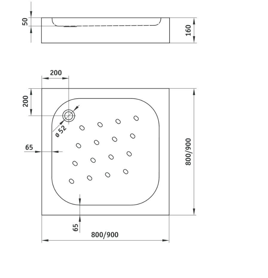 Ruudukujuline dušialus Deante Corner 80x80, 90x90 cm hind ja info | Dušialused | kaup24.ee