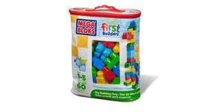 MegaBlocks Big building bag 60 klotsi, sinine hind ja info | Kokkupandavad mänguasjad | kaup24.ee