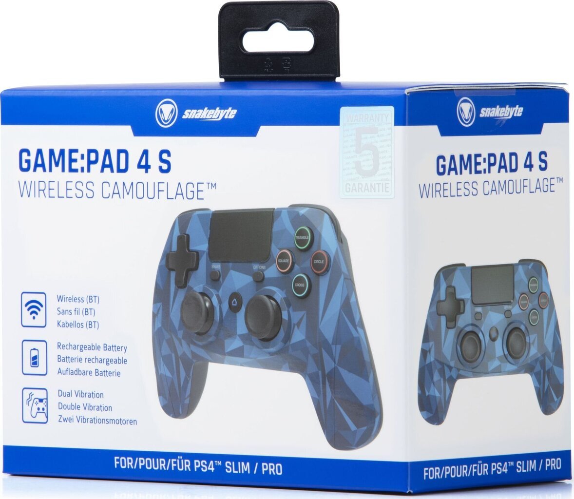 GP Snakebyte PS4 GamePad 4 S – juhtmevaba kontroller sinine hind ja info | Mängupuldid | kaup24.ee