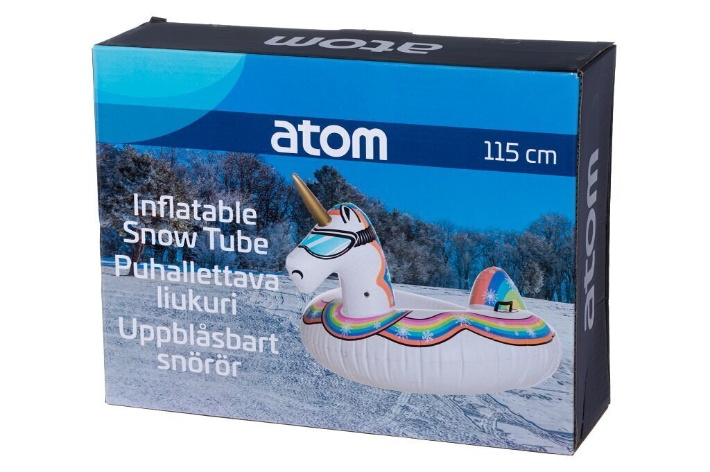 Täispuhutav lumetuub Ükssarvik Atom, 115 cm hind ja info | Kelgud, lumetuubid ja liulauad | kaup24.ee