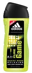 Гель для душа для мужчин Adidas Pure Game 3-в-1, 250 мл цена и информация | Adidas Духи, косметика | kaup24.ee