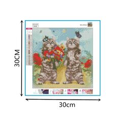 Алмазная картина-мозаика 5D набор (клеика страз) 30x30 см DK31024 цена и информация | Алмазная мозаика | kaup24.ee