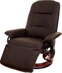 Кресло с функцией отдыха и массажа Funfit, коричневое цена и информация | Кресла для отдыха | kaup24.ee