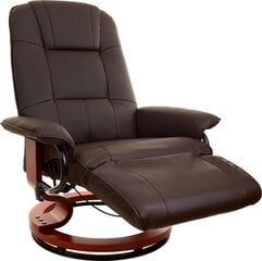 Кресло с функцией отдыха и массажа Funfit, коричневое цена и информация | Кресла | kaup24.ee