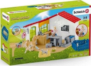 Игрушечная ветеринарная клиника с животными Farm World Schleich цена и информация | Игрушки для девочек | kaup24.ee