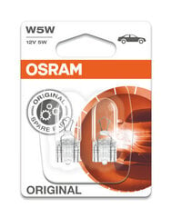 Autopirn Osram 2825 12V 5W W5W цена и информация | Автомобильные лампочки | kaup24.ee