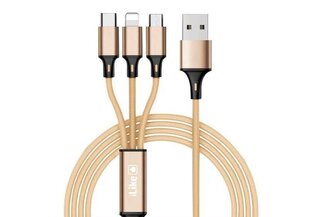ILike Charging Cable 3 in 1 CCI02, USB, 1.2 m hind ja info | Mobiiltelefonide kaablid | kaup24.ee