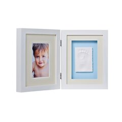 Topelt pildiraam beebi jäljendiga Baby Memory Print, valge hind ja info | Imikute käe- ja jalajäljendid | kaup24.ee