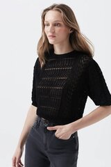 Naiste džemper Mavi, must hind ja info | Naiste pusad | kaup24.ee