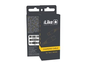 iLike ICT01 Прочный TPE USB на USB-C (Type-C) быстрый  3.1A Кабель данных и заряда Cable 1m Черный цена и информация | Кабели для телефонов | kaup24.ee