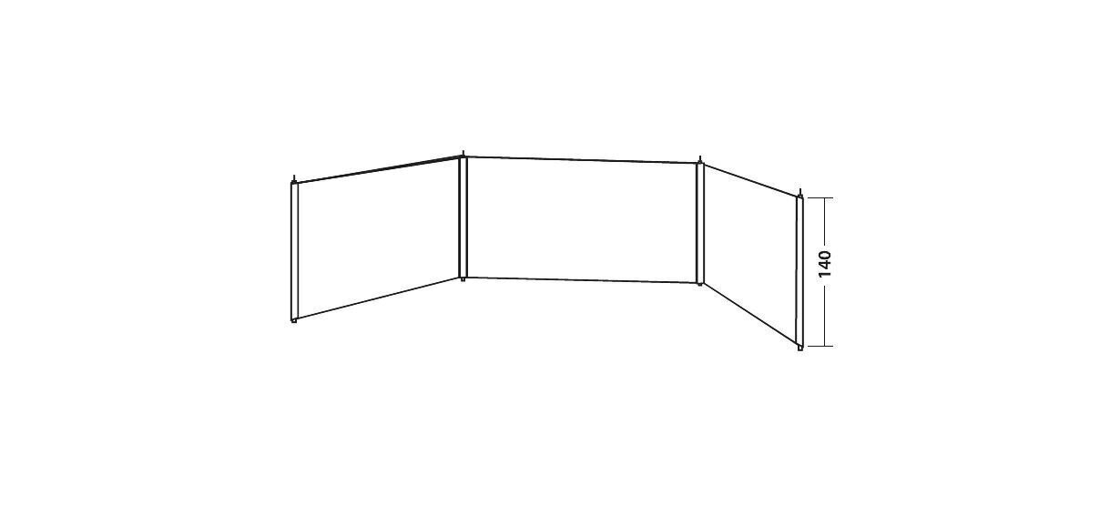 Rannavari Easy Camp Windscreen, 500x140 cm, hall hind ja info | Telgid | kaup24.ee