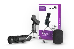 Компьютерный аксессуар LiveStar TIK USB микрофон с подставкой цена и информация | Микрофоны | kaup24.ee
