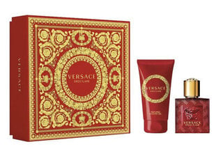 Komplekt Versace Eros Flame meestele: parfüüm EDP 30 ml + dušigeel 50 ml hind ja info | Meeste parfüümid | kaup24.ee