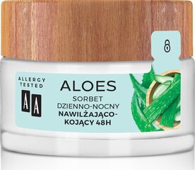 Увлажняющий успокаивающий дневной и ночной крем для лица AA Aloes 100% Sorbet, 50 мл цена и информация | Кремы для лица | kaup24.ee