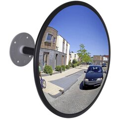 Сферическое зеркало для безопасности помещений, vidaXL, 30 см, черное цена и информация | Зеркала | kaup24.ee