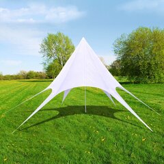 Беседка - шатер шестиугольная, 120 см, белая цена и информация | Беседки, навесы, тенты | kaup24.ee
