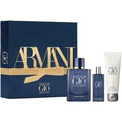 Набор Giorgio Armani Acqua Di Gio Profondo для мужчин: парфюмерная вода EDP 75 + 15 мл + гель для душа 75 мл цена и информация | Мужские духи | kaup24.ee