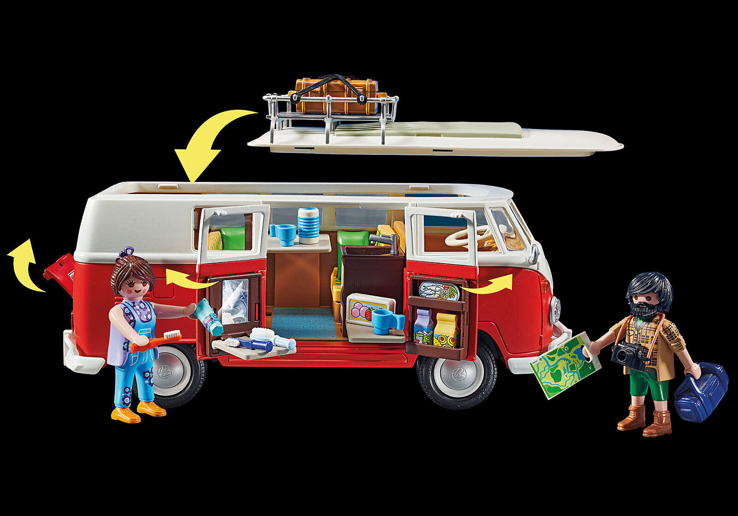 70176 PLAYMOBIL® VW Volkswagen T1 matkaauto hind ja info | Klotsid ja konstruktorid | kaup24.ee