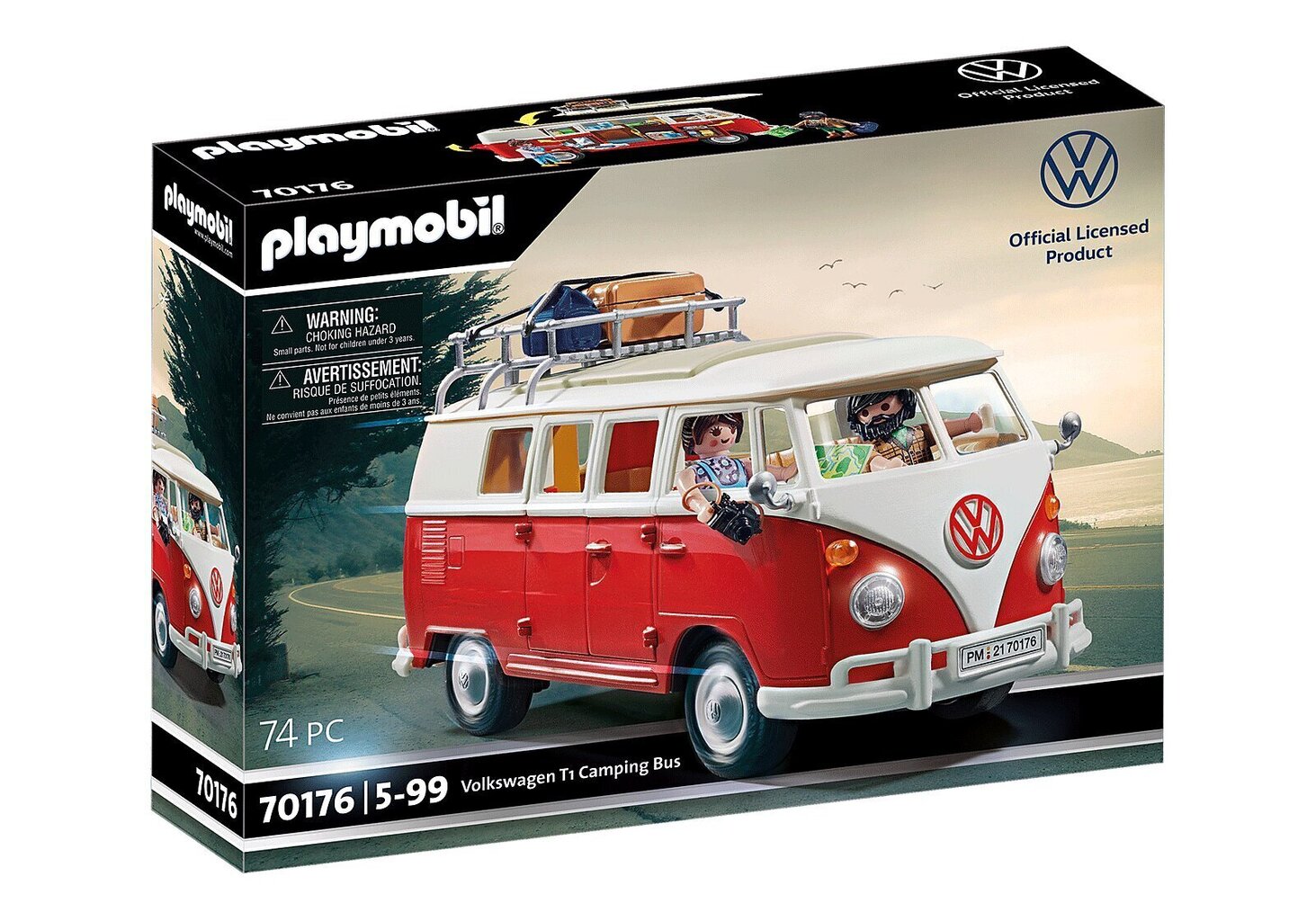 70176 PLAYMOBIL® VW Volkswagen T1 matkaauto цена и информация | Klotsid ja konstruktorid | kaup24.ee