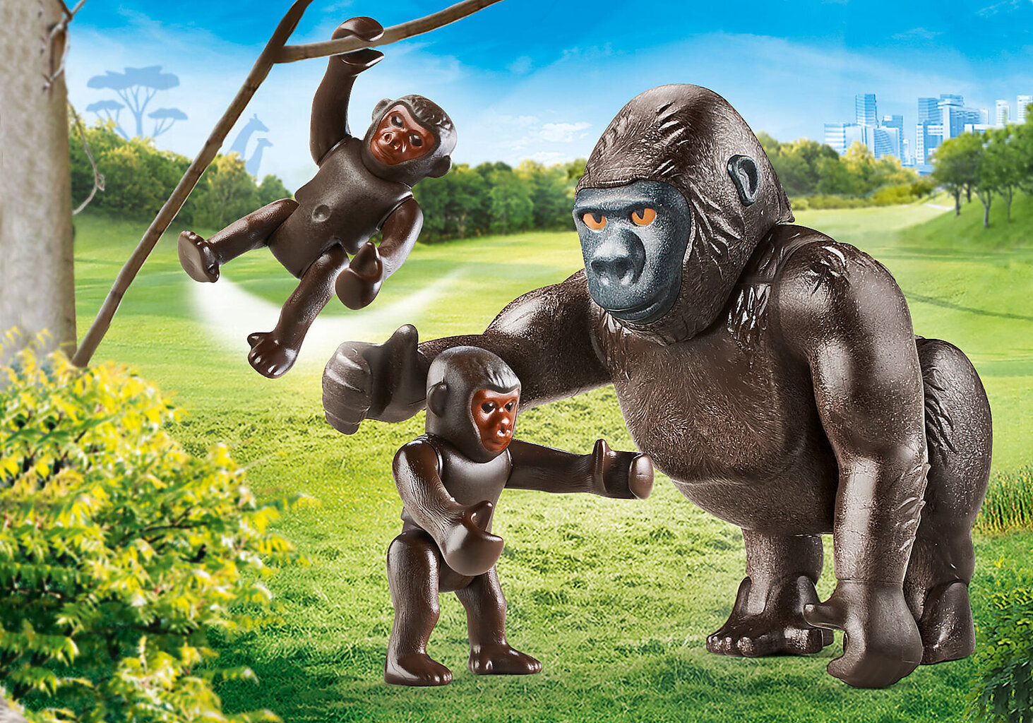 70360 PLAYMOBIL® Family Fun Gorilla lastega цена и информация | Klotsid ja konstruktorid | kaup24.ee