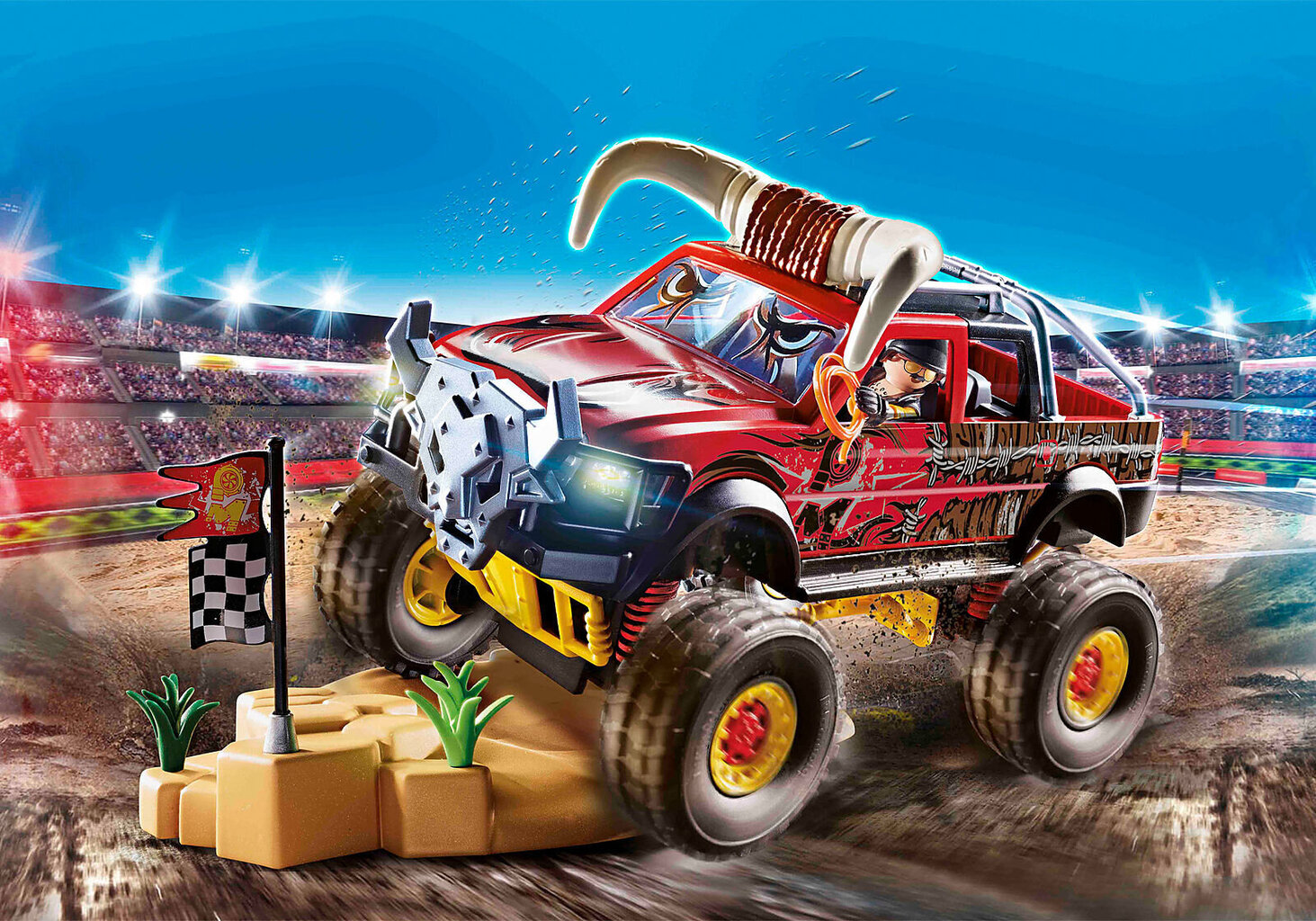 70549 PLAYMOBIL® Stuntshow Kaskaad mudelauto Bull Monster hind ja info | Klotsid ja konstruktorid | kaup24.ee