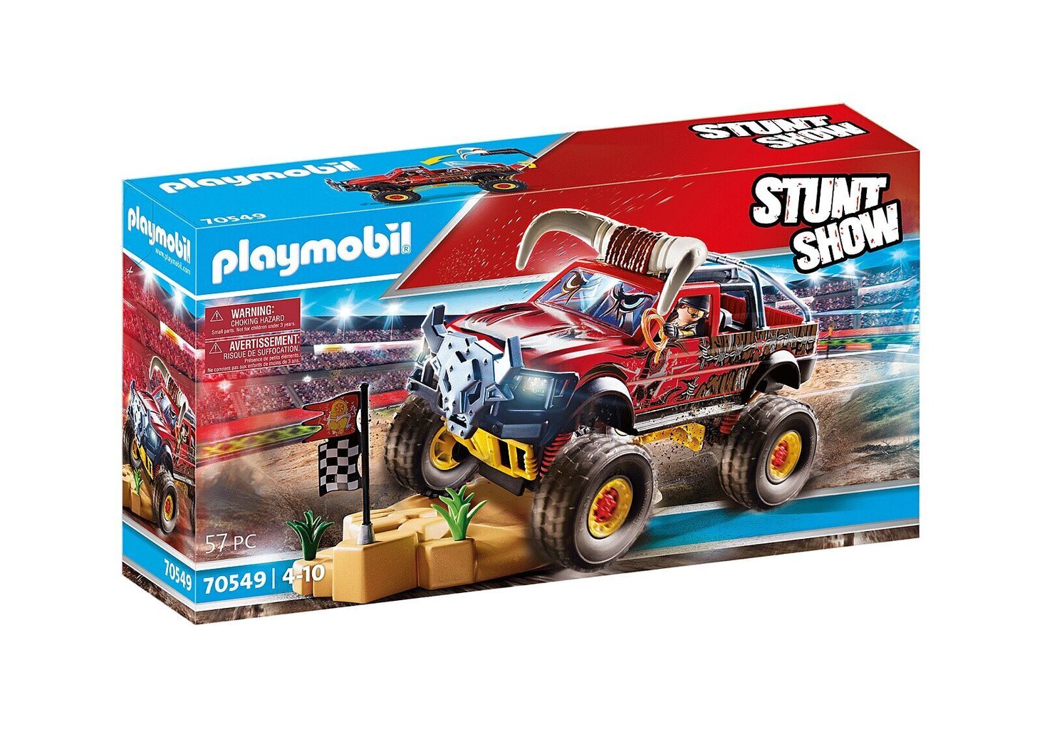 70549 PLAYMOBIL® Stuntshow Kaskaad mudelauto Bull Monster hind ja info | Klotsid ja konstruktorid | kaup24.ee