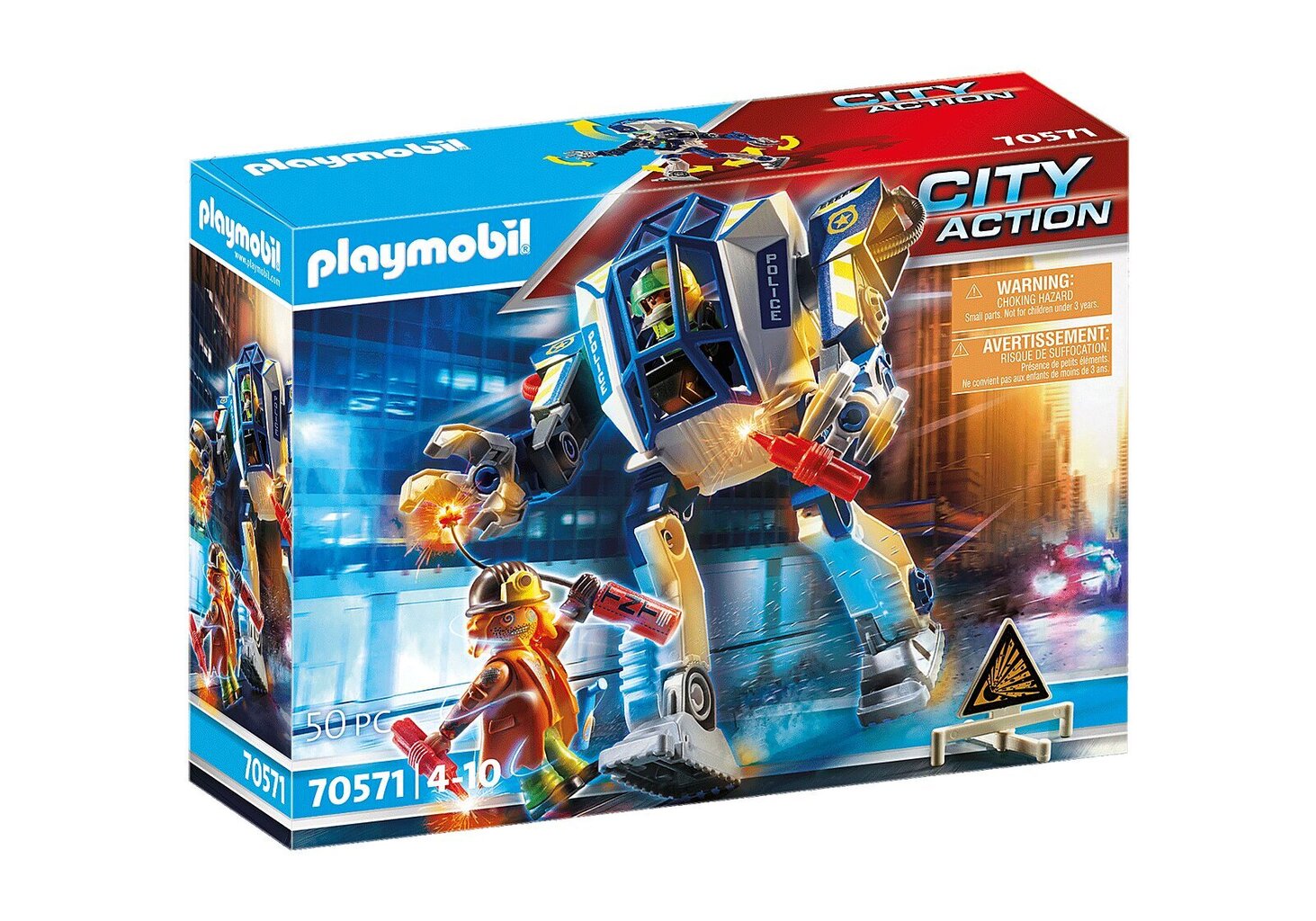 70571 PLAYMOBIL® City Action Politseinik robotiga цена и информация | Klotsid ja konstruktorid | kaup24.ee